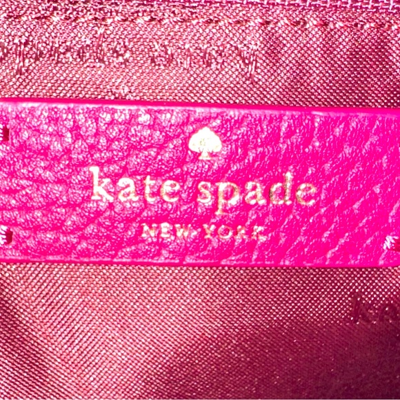 KATE SPADE Monica Satchel Pebble Leather, Raspberry, #WKR00240 NWT - Picture 4 of 6